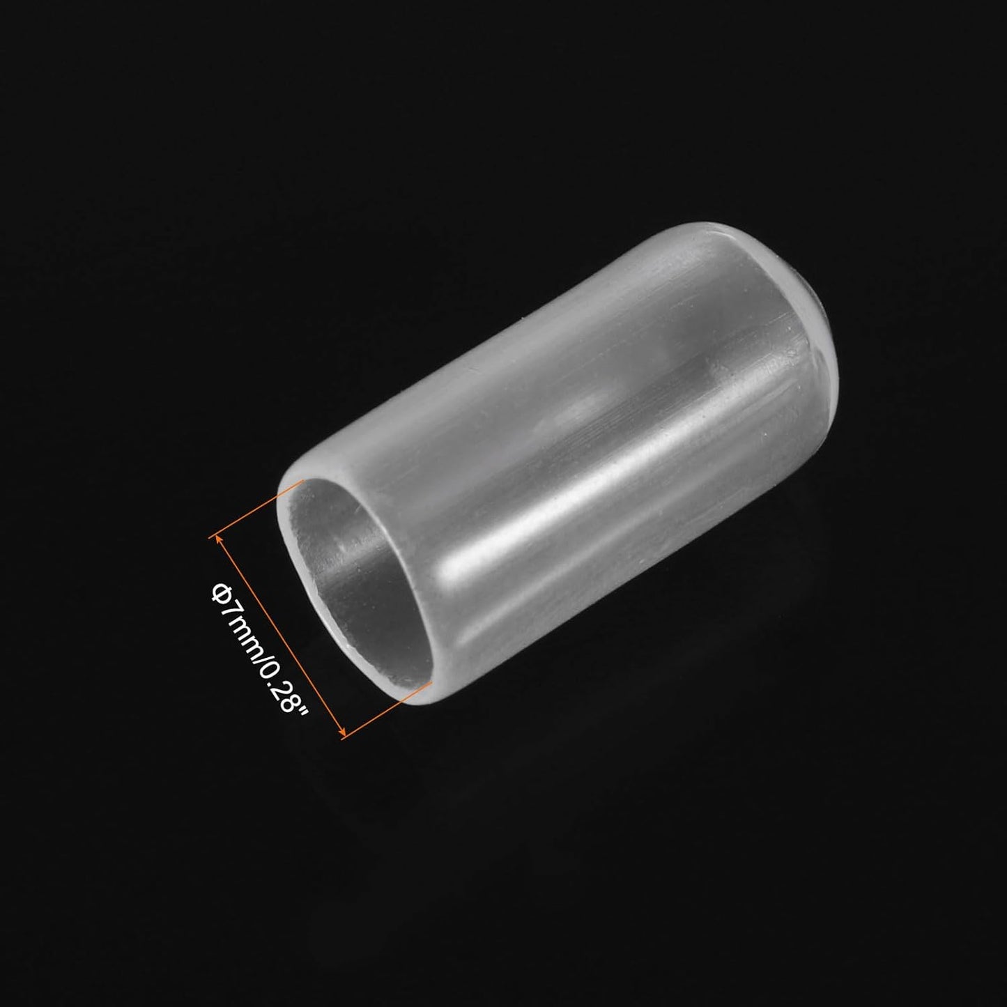 uxcell 20pcs Rubber End Caps 7mm ID Vinyl PVC Round Tube Bolt Cap Cover Screw Thread Protectors Clear