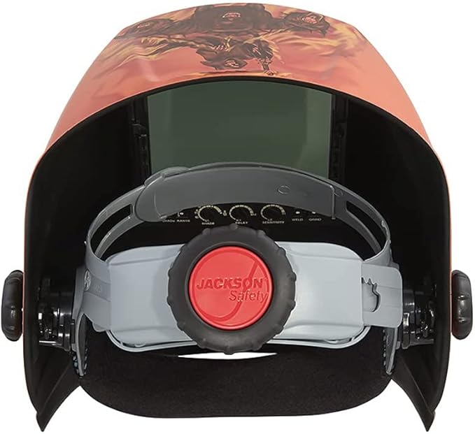Jackson Safety Premium Graphic Welding Hood with ADF - Ultra Lightweight Auto Darkening Welding Helmet - ANSI Z87.1 (Multiple Styles)