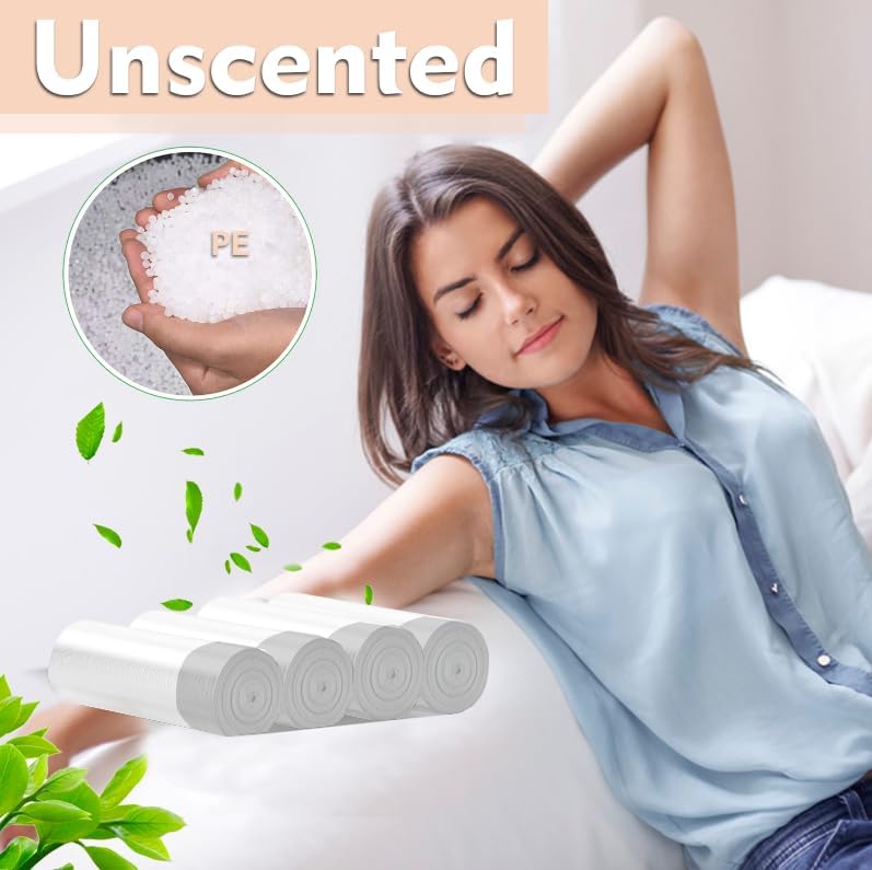 13 Gallon Tall-Kitchen-Garbage Bags Drawstring Trash-Bag - White 52 Count Large Recycling Compactor Recycle Gal Plastic Unscented Can Bulk Liners Waste Basket Inwaysin