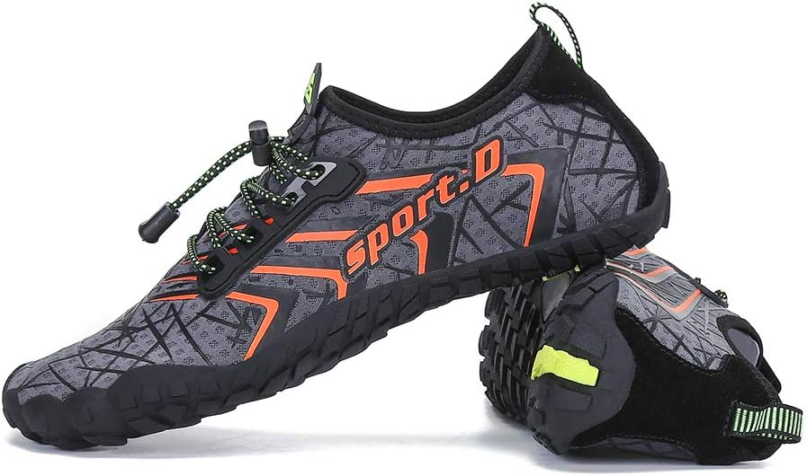 UBFEN Water Shoes Aqua Swim Shoes Mens Womens Beach Sports Quick Dry Barefoot for Boating Fishing Diving Surfing