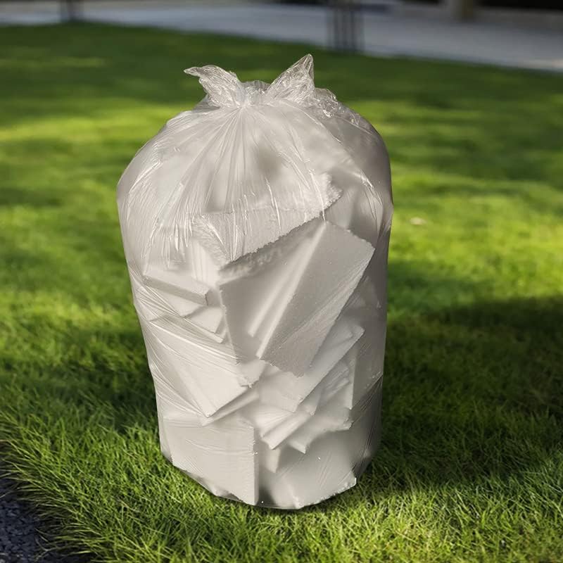 TYPLASTICS 20-30 Gallon Clear Trash Can Liners - 30" x 37" - High Density Garbage Bags - Case of 500 - Multipurpose for Office, Outdoor, Recycling, Industrial and Commercial