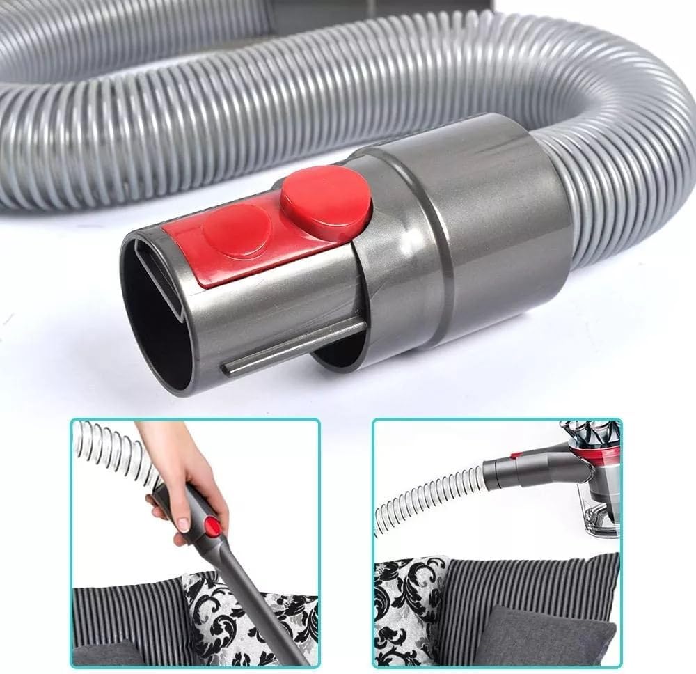 Flexible Extension Hose 20"–59" Compatible with Dyson V6/V7/V8/V10/V11/V12, Quick-Release Stretch Hose for Hard-to-Reach Areas, Bendable Vacuum Attachment