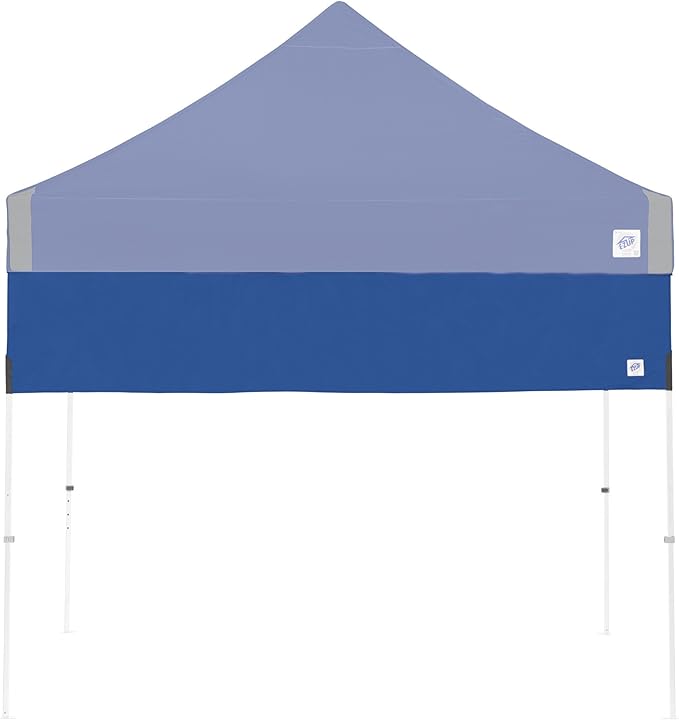 E-Z UP Recreational Half Wall, Fits Straight Leg 10' x 10' Canopy, Truss Clips and Storage Bag, Royal Blue