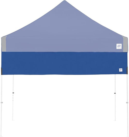 E-Z UP Recreational Half Wall, Fits Straight Leg 10' x 10' Canopy, Truss Clips and Storage Bag, Royal Blue