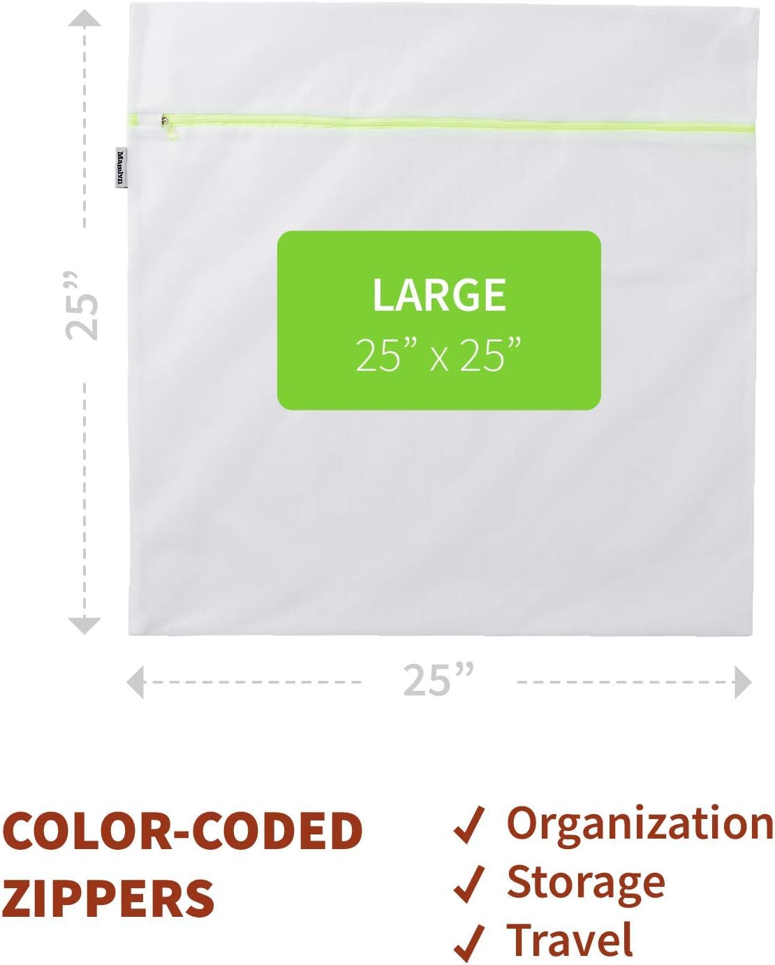 Mesh Laundry Bag for Delicates, Wash Bag for Underwear and Lingerie, Makeup Organizer Bag (1 Large)