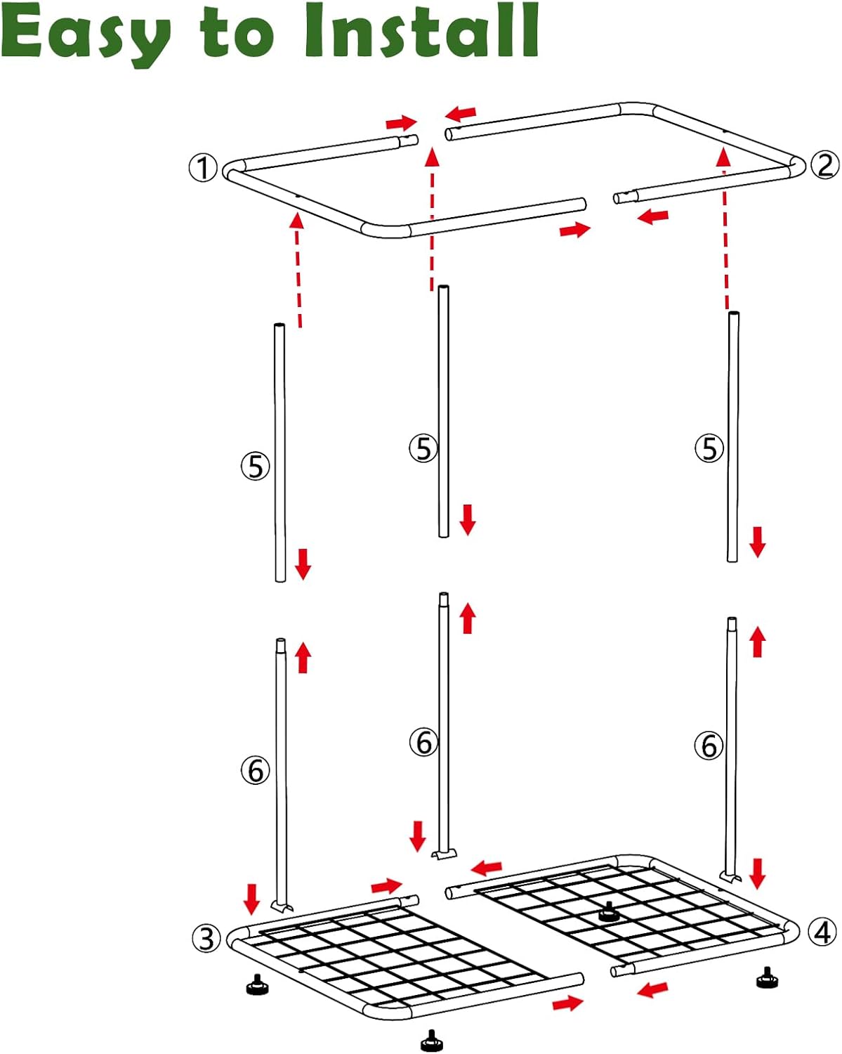 Vrisa Garden Trash Bag Holder Stand Outdoor Leaf Bag Holder Metal Wire Garbage Bag Holder Frame Holds 30-45 Gallon Bags Lawn Bag Holder with Clips for Camping Gardening Yard Weeding Lawn Parties