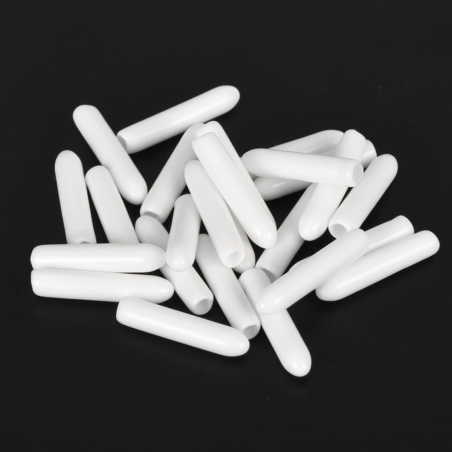 uxcell 20pcs Rubber End Caps 2mm ID Vinyl Round End Cap Cover Screw Thread Protectors White