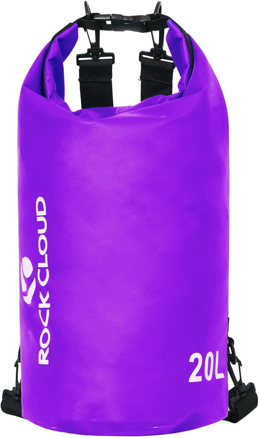 ROCK CLOUD Dry Bag Waterproof 20L Dry Sack for Kayaking Rafting Boating Beach Surfing Swimming Canoe Camping Hiking Fishing Ski