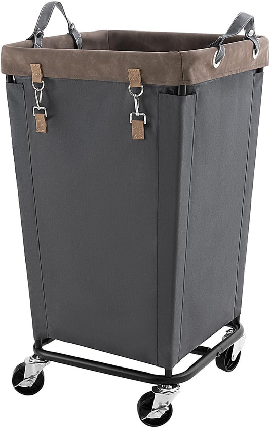 StorageWorks 160L Laundry Basket with Wheels, Large Rolling Hampers for Clothing Organizer, Dirty Clothes Basket for Hotel, Home, Closet, Dorm, Grey