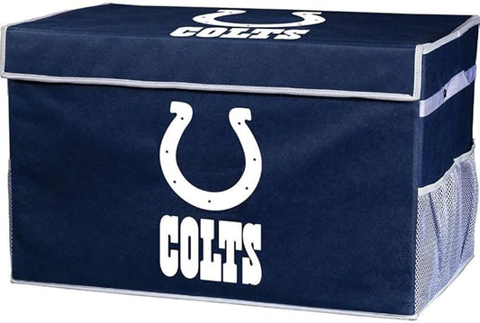 Franklin Sports NFL Storage Footlocker Bins - Large Folding Organizer Containers - NFL Team Office, Bedroom + Living Room Décor - Large + Small Bins