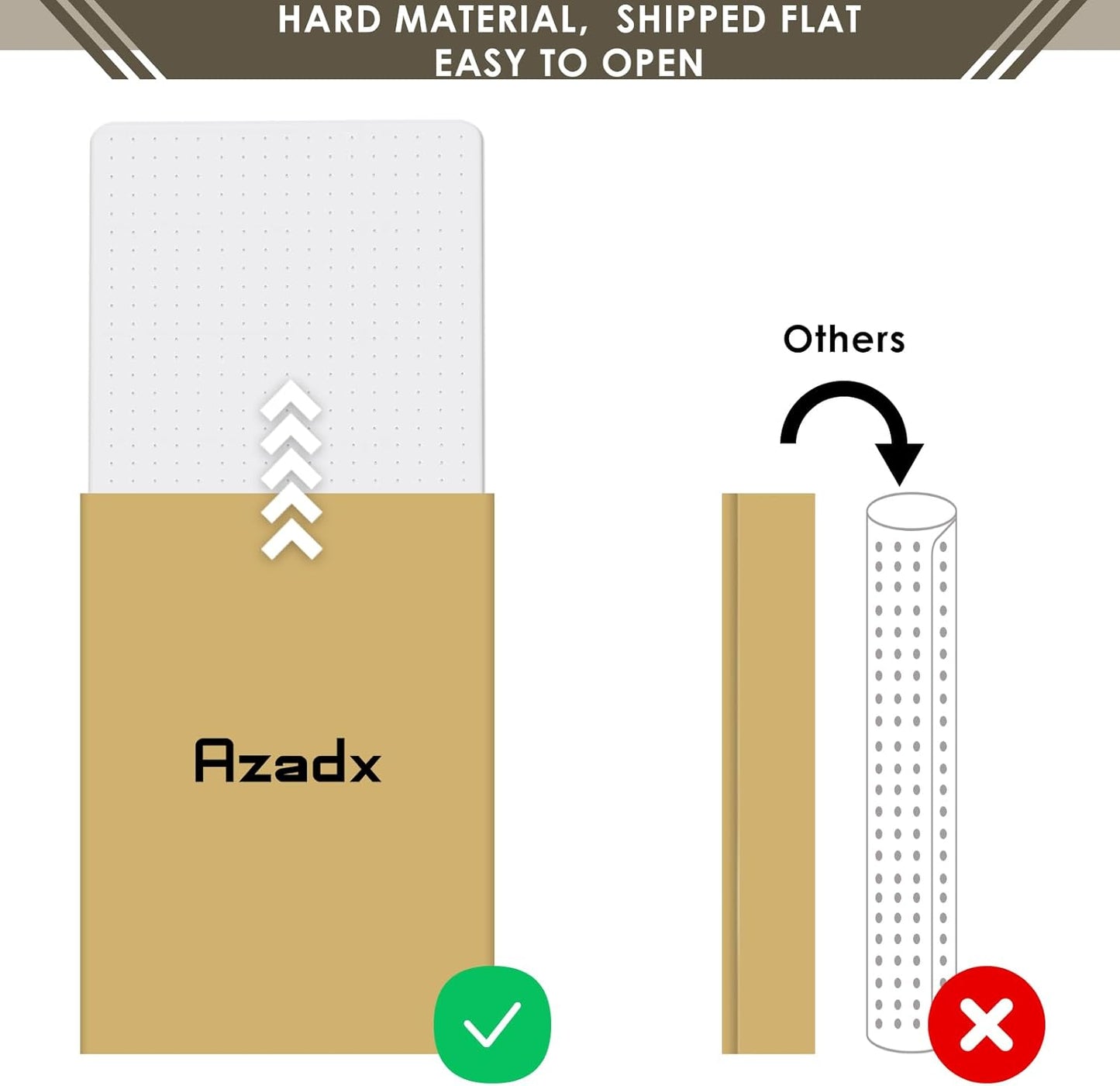 Azadx Heavy Duty Office Chair Mat for Carpet 36" x 55" Hard Material Chair Mat for Carpeted Floor Slip Resistant Carpet Protector for Home Office Easy Glide Desk Floor Mat for Office Chair on Carpets