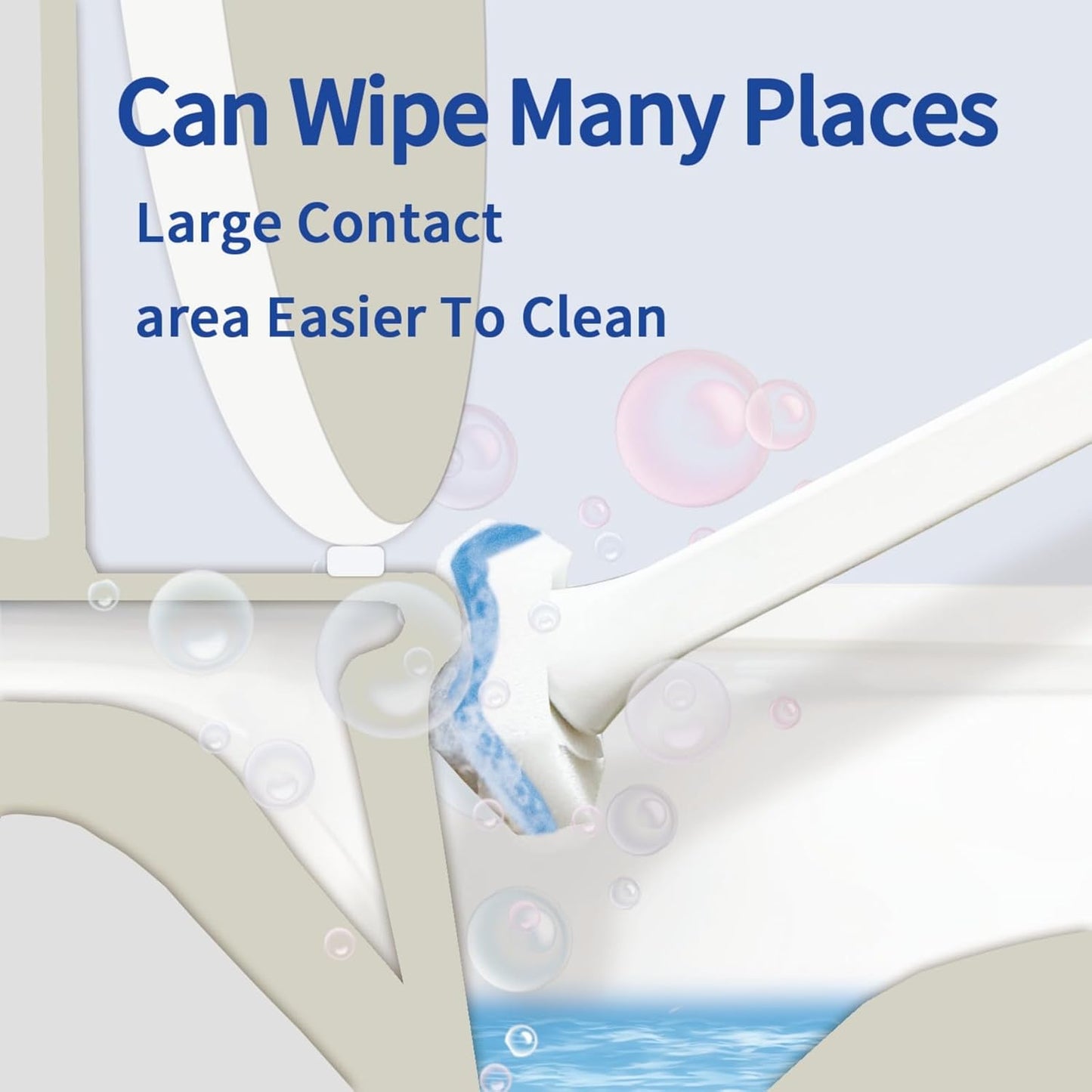 Aimery 100 Counts Blue Disposable Toilet Bowl Cleaning Wand Refills Compatible With Clorox(100,Blue)