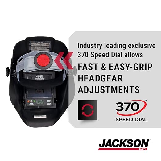 Jackson Safety Insight ADF Welding Helmet - Ultra Lightweight, Auto Darkening Welding Hood with HLX Shell Design - ANSI Z87.1 & CSA Z94.3