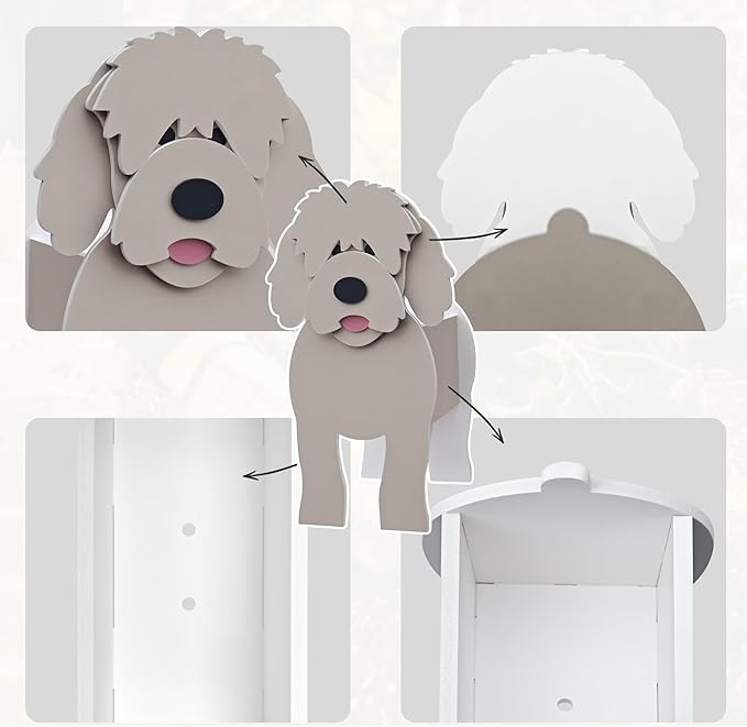 Golden Dou Dog Planter, Pet Shape Garden Pots Plant Pots for Indoor/Outdoor Gardens Decoration, Cute, Surprise Gifts/Souvenirs for Pet Lovers