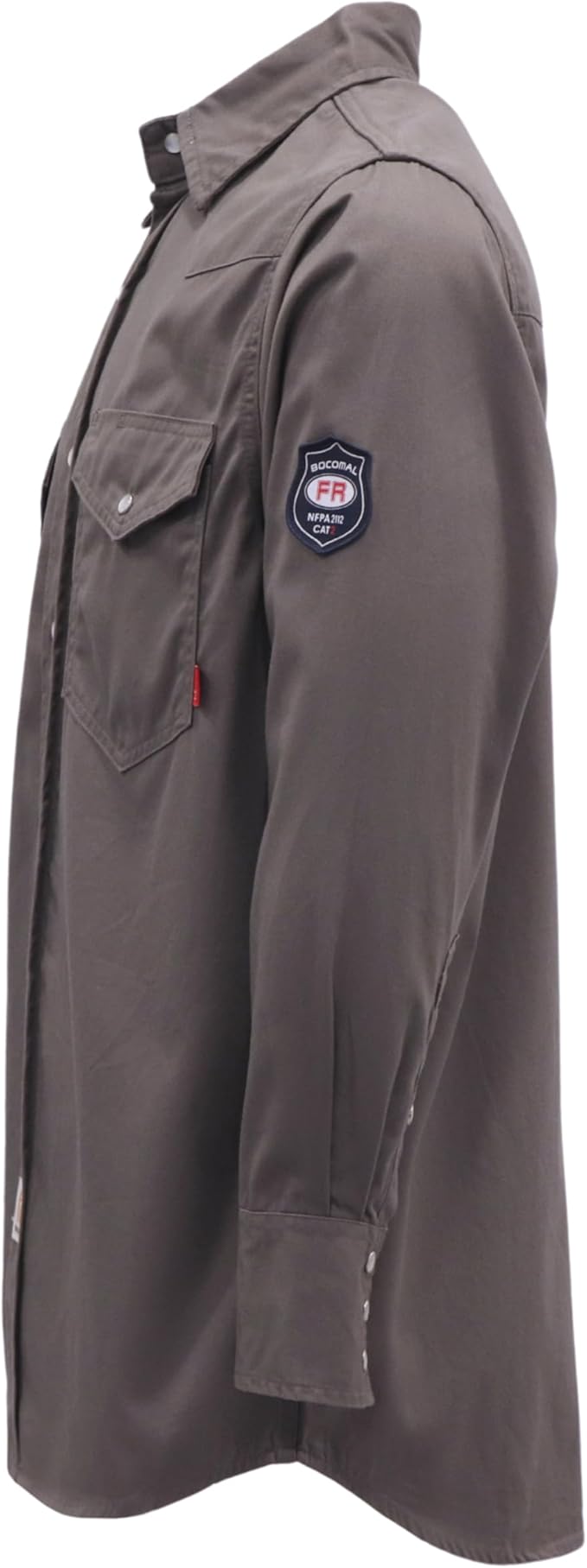 BOCOMAL FR Shirts Flame Resistant 100% C NFPA2112 7.5oz Men's Fire Retardant Welding Shirt