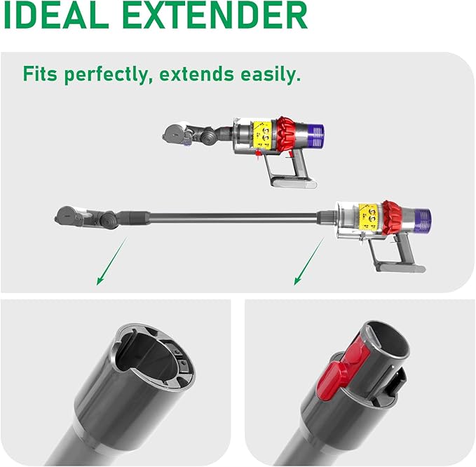 Replacement Extension Wand Tube Quick Release Compatible with Dyson V15 V11 V10 V8 V7 Vacuum Accessories Parts, 28.7in Extension Cleaner Attachment for Home Office Black