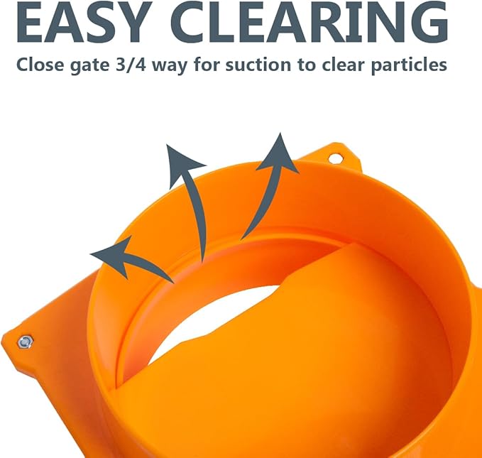 POWERTEC 6 Inch Blast Gate, Anti-Clog & Easy-Clearing Blast Gate for Dust Collector & Dust Collection Fittings, 4PK (70385-P4)