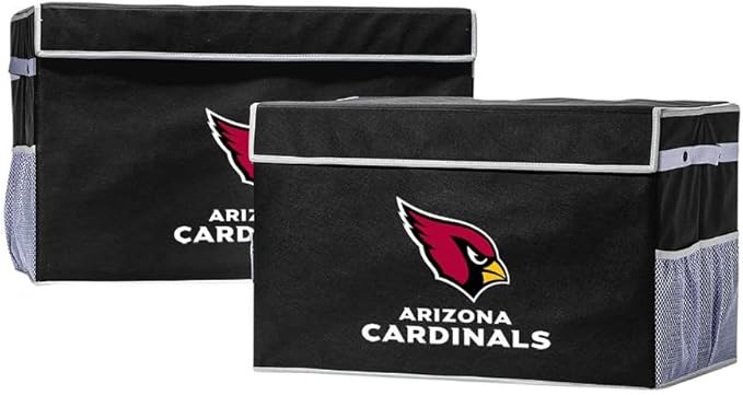 Franklin Sports NFL Storage Footlocker Bins - Large Folding Organizer Containers - NFL Team Office, Bedroom + Living Room Décor - Large + Small Bins