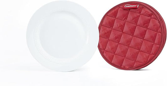 Covermates Keepsakes - Quilted Divider Set - Set of 4 - Scratch & Breakage Protection - Stain Resistant - Machine Washable - China Storage, Red