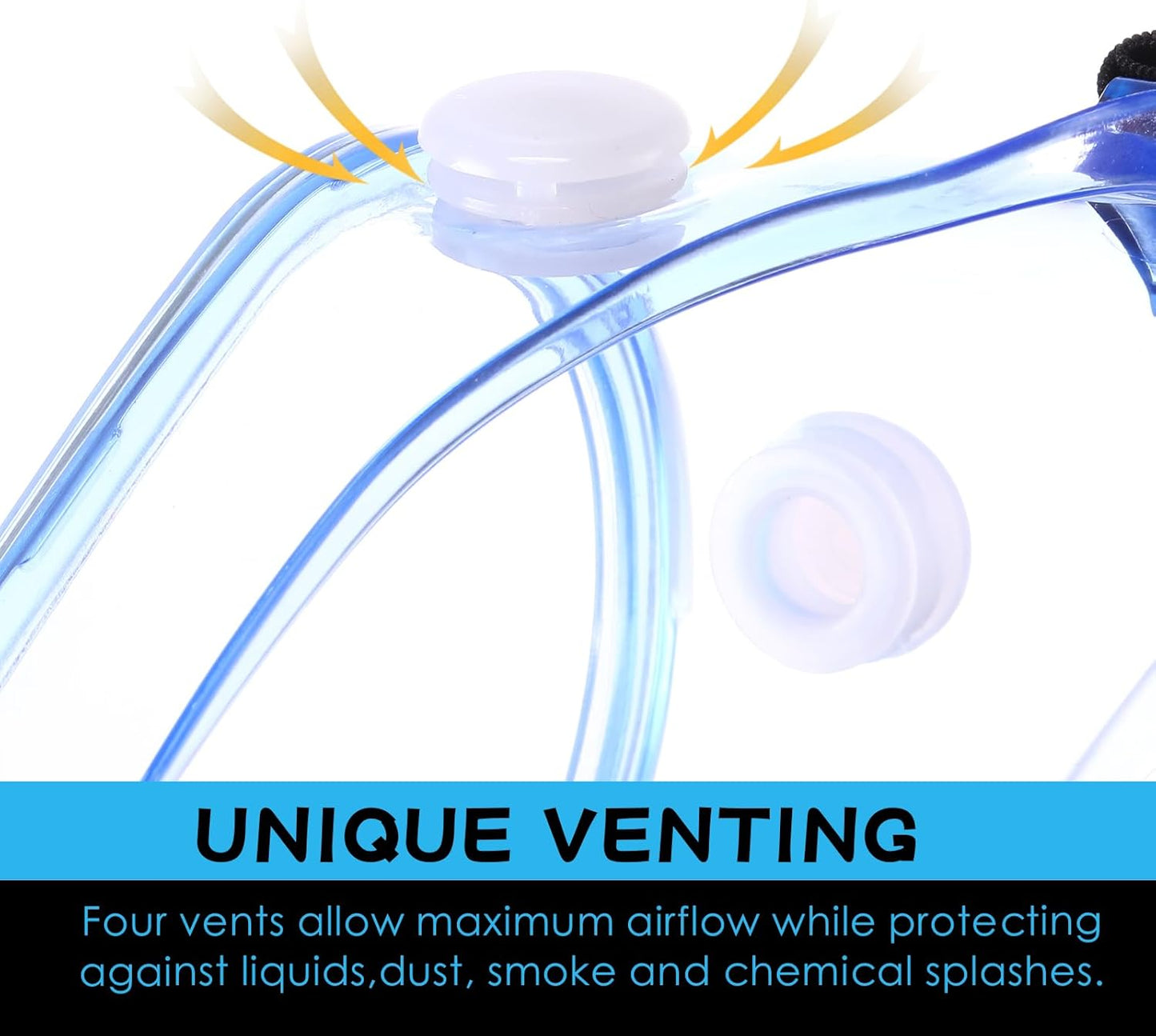 Yunsailing Protective Safety Goggles Lab Over Glasses Clear Anti Fog Eye Protection Goggles for Men Women