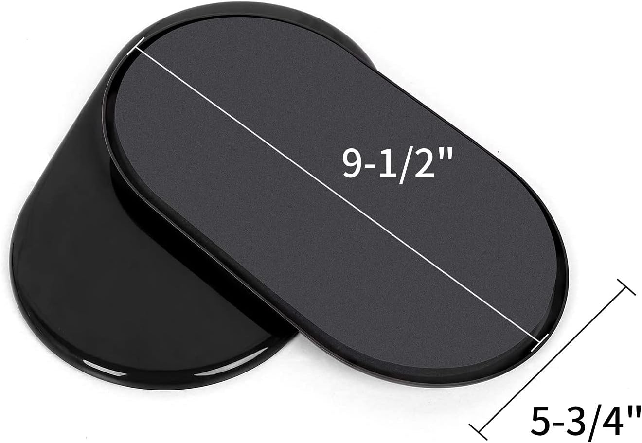 Reusable Large Furniture Sliders for Carpet, Furniture Movers Sliders, Carpet Movers Oval Heavy Duty Sofa Bed Table Desk Movers for Carpet –Quickly and Easily Move Any Item, Black (8 Pack)