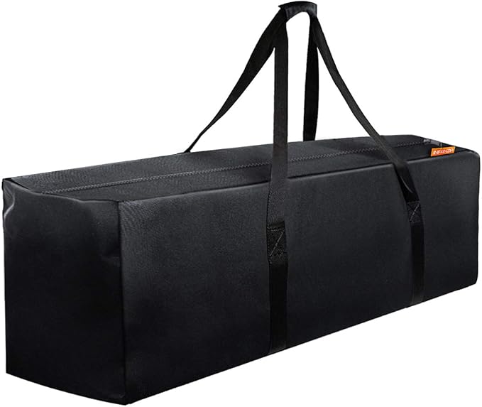 INFANZIA 47 inch Duffel Travel Sports Equipment Bag, Long Luggage Bag with Upgrade Zipper Water Resistant, Extra Large Foldable Storage Bag for Camping, Tent, Tripod, Fishing