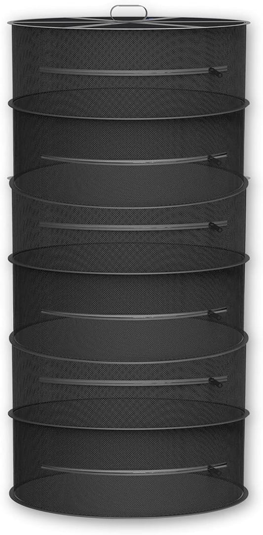 AC Infinity Herb Drying Rack, 6-Layer Hanging Mesh Net for Plants, Seeds, and Buds, 24" Diameter Fit in Grow Tents Closets Hydroponics