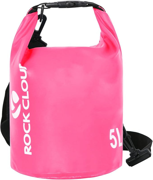 ROCK CLOUD Dry Bag Waterproof 5L Dry Sack for Kayaking Rafting Boating Beach Surfing Swimming Canoe Camping Hiking Fishing Ski