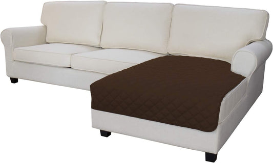 Easy-Going Sectional Couch Covers for Dogs L Shape Sofa Cover Reversible Sofa Slipcover Chaise Lounge Cover Furniture Protector Cover for Pets Dog Cat (42 x 68 inches, Coffee/Coffee)