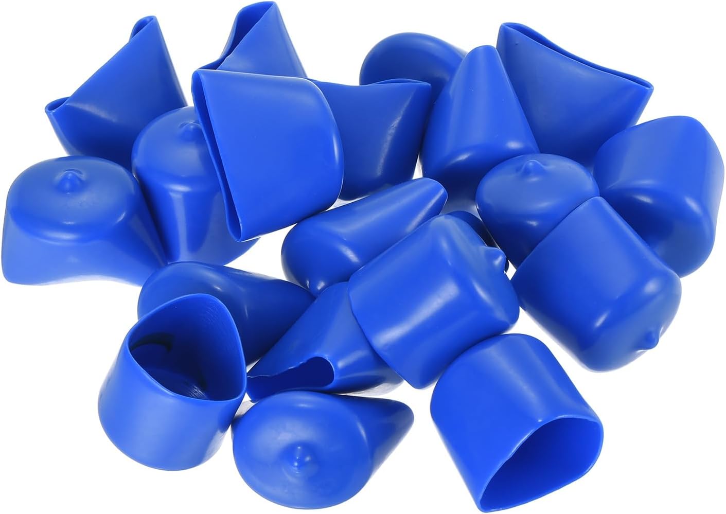 uxcell 20pcs Rubber End Caps 26mm ID Vinyl Round Tube Bolt Cap Cover Screw Thread Protectors Blue