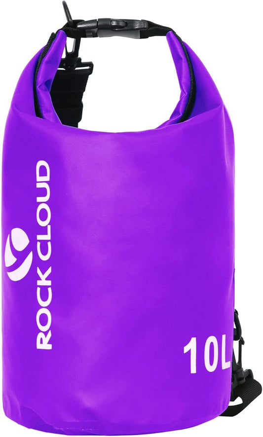 ROCK CLOUD Dry Bag Waterproof 10L Dry Sack for Kayaking Rafting Boating Beach Surfing Swimming Canoe Camping Hiking Fishing Ski