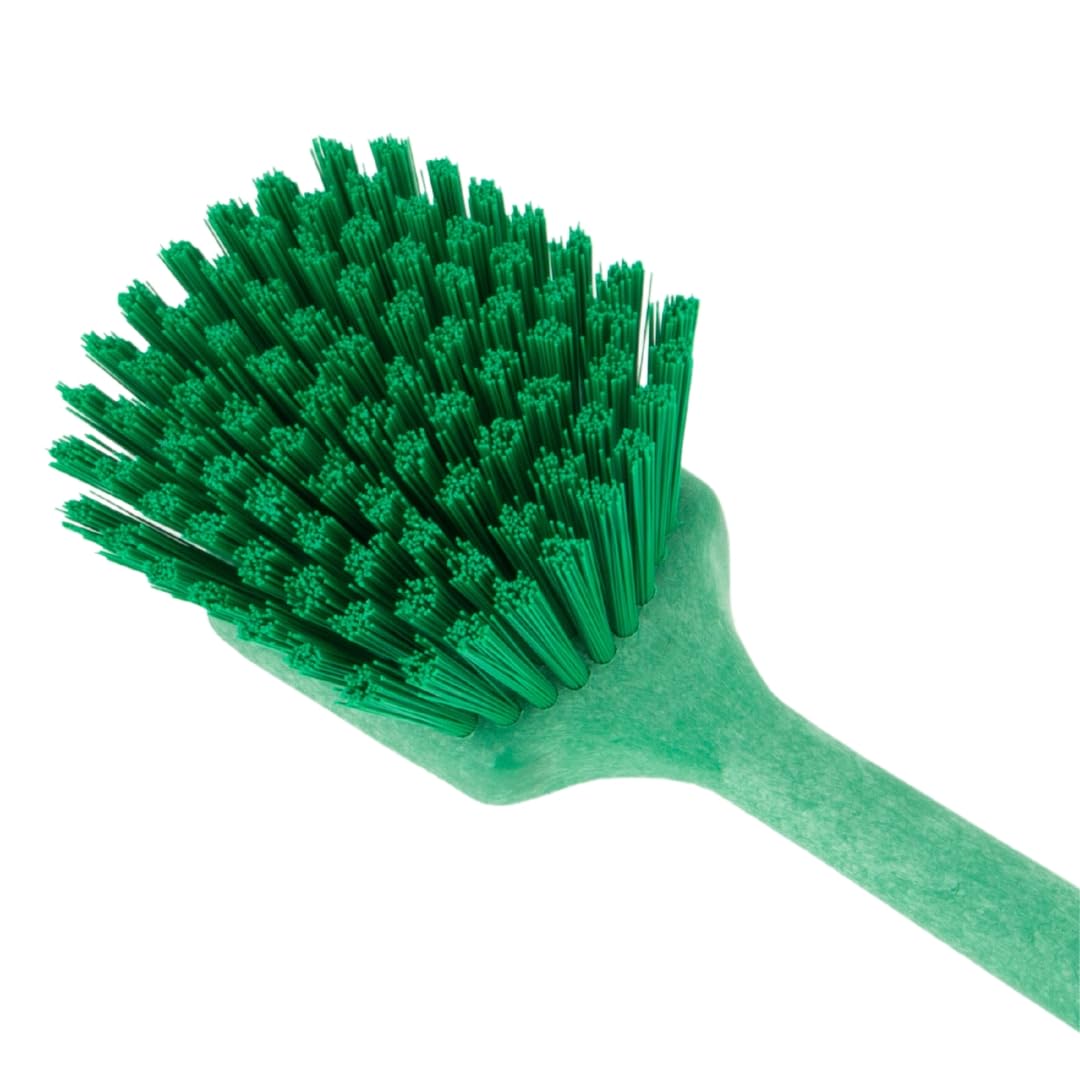 SPARTA 40501EC09 Plastic Large Scrub Brush, Kitchen Brush, Utility Brush With Long Handle For Cleaning, 20 Inches, Green