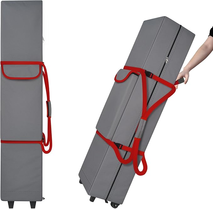 Cuddly Nest Wheeled Canopy Bag Replacement for 10x10ft Pop Up Canopy Tent-Rolling Carry Storage Bag with Sturdy Handles/Buckle Strap and Pocket