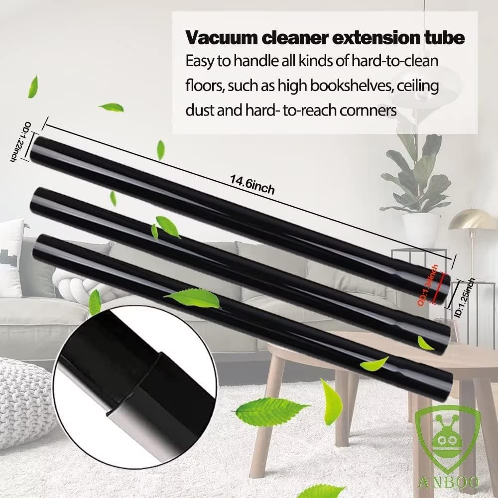 Vacuum Attachments for Shop Vac Accessories 1 1/4 inch & 1 3/8 inch Household Cleaning Kit With Adapter（10 Pcs）