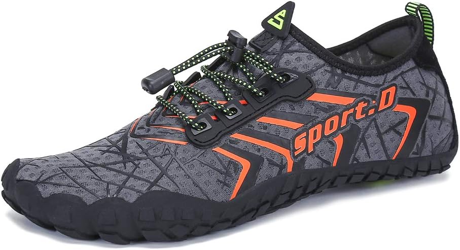 UBFEN Water Shoes Aqua Swim Shoes Mens Womens Beach Sports Quick Dry Barefoot for Boating Fishing Diving Surfing