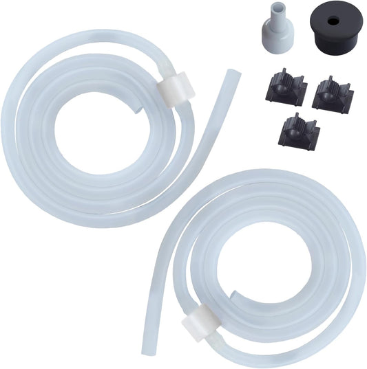 Soap Dispenser Extension Tube kit 47” with Upgraded Check Valve, Silicone Tube, Not Easy to Bend, Fit Most Soap Containers, No Need to Fill The Little Bottle Again White