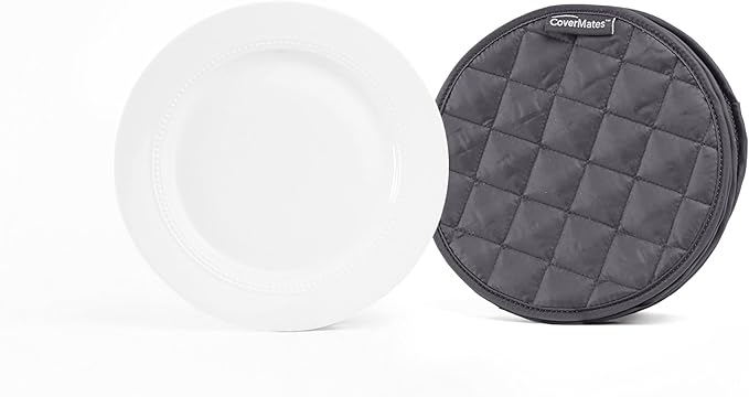 Covermates Keepsakes - Quilted Divider Set - Set of 4 - Scratch & Breakage Protection - Stain Resistant - Machine Washable - China Storage, Slate