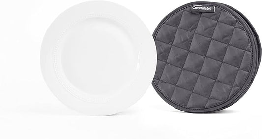 Covermates Keepsakes - Quilted Divider Set - Set of 4 - Scratch & Breakage Protection - Stain Resistant - Machine Washable - China Storage, Slate