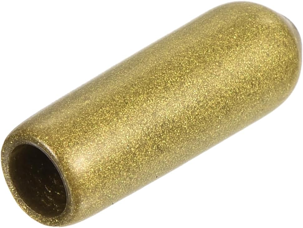 uxcell 20pcs Rubber End Caps 4.5mm ID Vinyl Round Tube Bolt Cap Cover Thread Protectors Gold