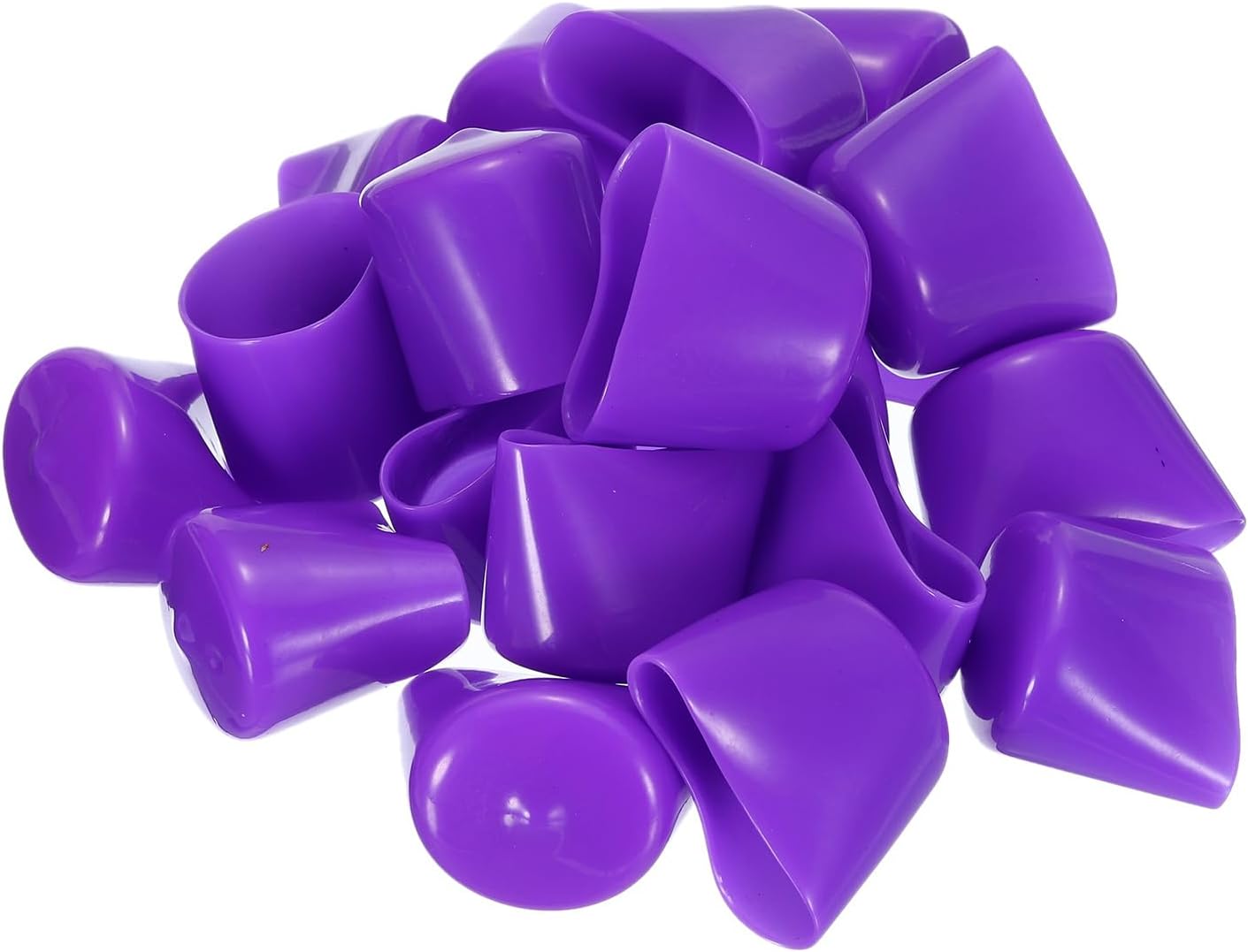 uxcell 20pcs Rubber End Caps 30mm ID Vinyl Round Tube Bolt Cap Cover Screw Thread Protectors Purple