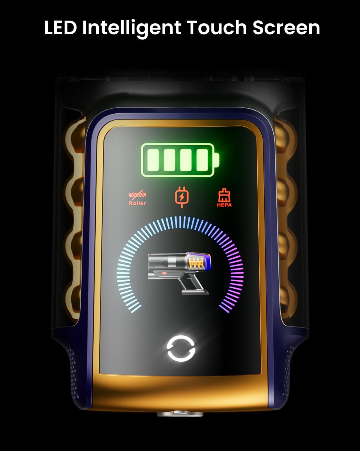 Cordless Vacuum Cleaner,48KPa/580W/65Mins Vacuum,Self-Standing Vacuum Cleaners for Home,Stick Vacuum with LED Display &Anti-tangle Brush,Vacuum Cleaner for Hardwood Floors,Carpet,Pet Hair,Car