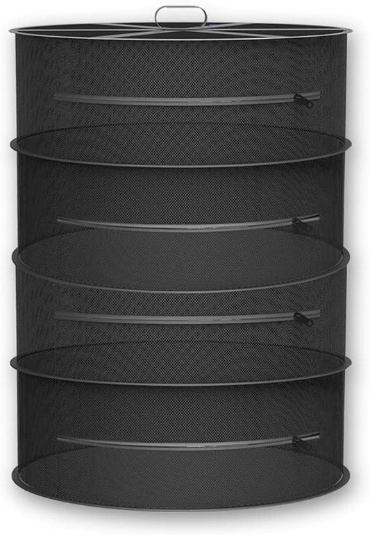 AC Infinity Herb Drying Rack, 4-Layer Hanging Mesh Net for Plants, Seeds, and Buds, 24" Diameter Fit in Grow Tents Closets Hydroponics