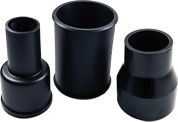 palart 3 Piece Vacuum Adapter Combo Kit Fits Wet Dry Vacuum Cleaners Connector Accessory, includes a 2-1/2 in. to 1-7/8 in. accessory adapter, a 1-7/8 in. to 1-1/4 in. and a hose-to-hose connector