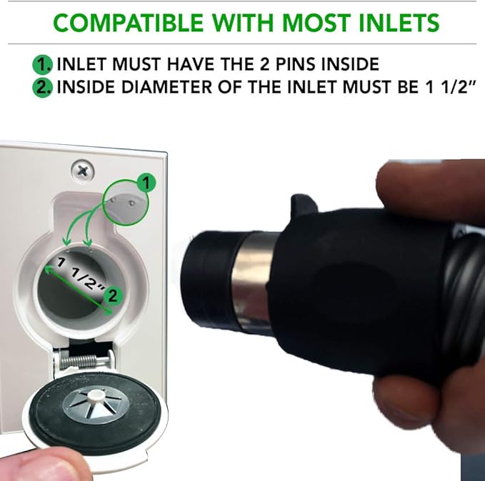 OVO Central Vacuum Carpet Deluxe Accessory Kit, 40ft Dual Voltage Hose with Pigtail, On-Off Switch at The Handle, 6 Adjustable Heights Electric Carpet Beater, 12’’ Floor Brush and Accessories, Black