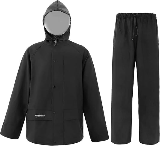 Rain Suit For Men & Women Waterproof Heavy Duty Rain Gear Reflective Jacket for Fishing Outdoor Work Raincoats