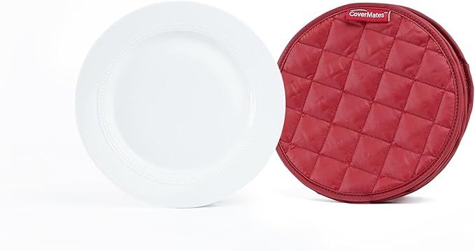 Covermates Keepsakes - Quilted Divider Set - Set of 4 - Scratch & Breakage Protection - Stain Resistant - Machine Washable - China Storage, Red