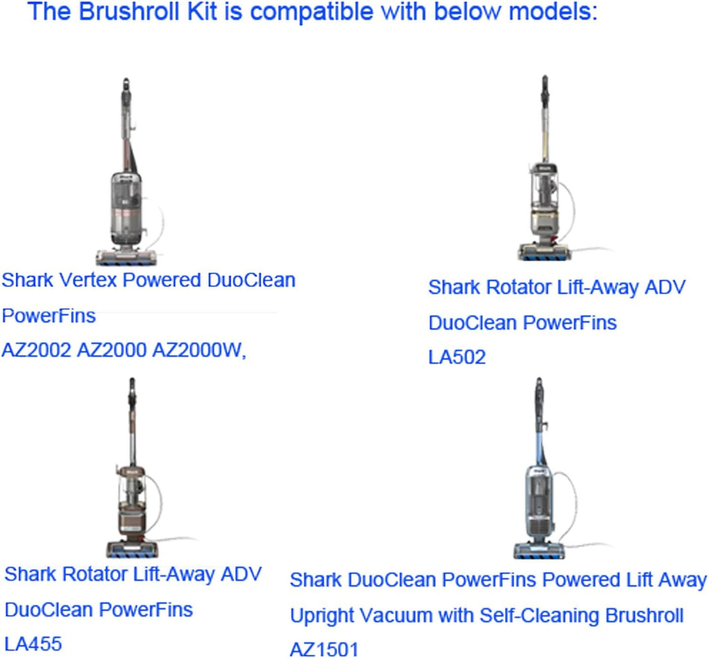 Soft Brushroll Replacement Parts for Shark Vertex DuoClean Vacuum AZ2002 AZ1500 AZ1810 LA455 LA502 UV850 Accessories, Part # 1483FC2000