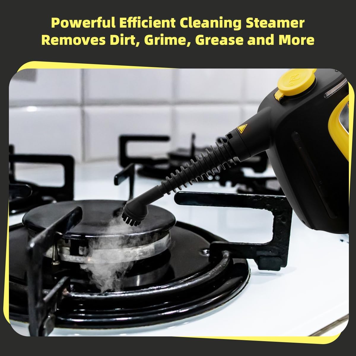 Handheld Steam Cleaner with 9 pcs Accessories Multi Surface Steam Cleaner for Home 530ml Natural Multi Purpose Steamer for Cleaning Grime, Grease，Floor, Upholstery, Grout and Car