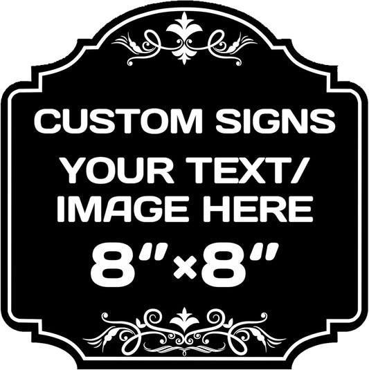 Personalized Aluminum Metal Signs - Weatherproof, Custom Text & Picture, Multiple Sizes, Hazard, Garden, Custom Door, Business Signs