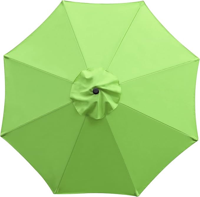 Sunnyglade 9' Patio Umbrella Outdoor Table Umbrella with 8 Sturdy Ribs (Grass Green)